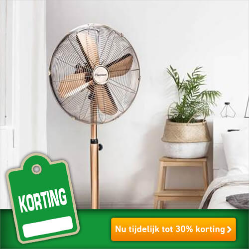 Nu tot 30% korting op ventilatoren bij Voordeeldrogisterij.nl
