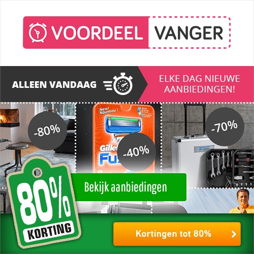 Tot wel 80% korting bij VoordeelVanger.nl