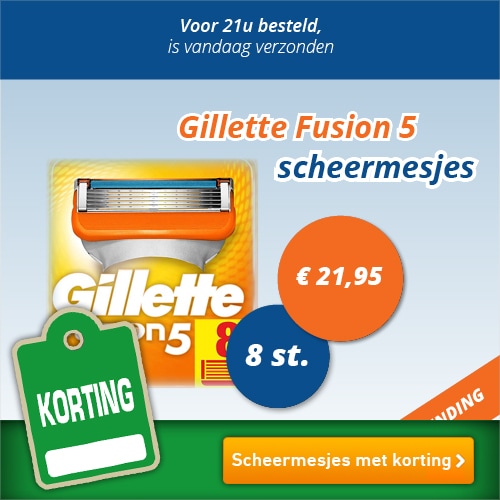 Voordeligscheren 8 Gillette fusion mesjes € 21,95