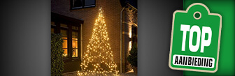 Fairybell 3 meter - Vlaggenmast kerstboom - 480 lampjes - Warm wit